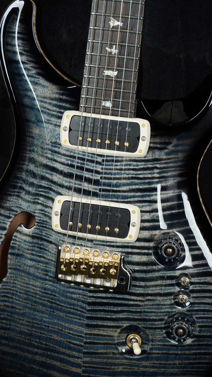 PRS 40th Anniversary Custom 24-08 Semi-Hollow Limited Edition in Faded Whale Blue Smokeburst PRS 40th Anniversary Custom 24-08 Semi-Hollow Limited Edition in Faded Whale Blue Smokeburst