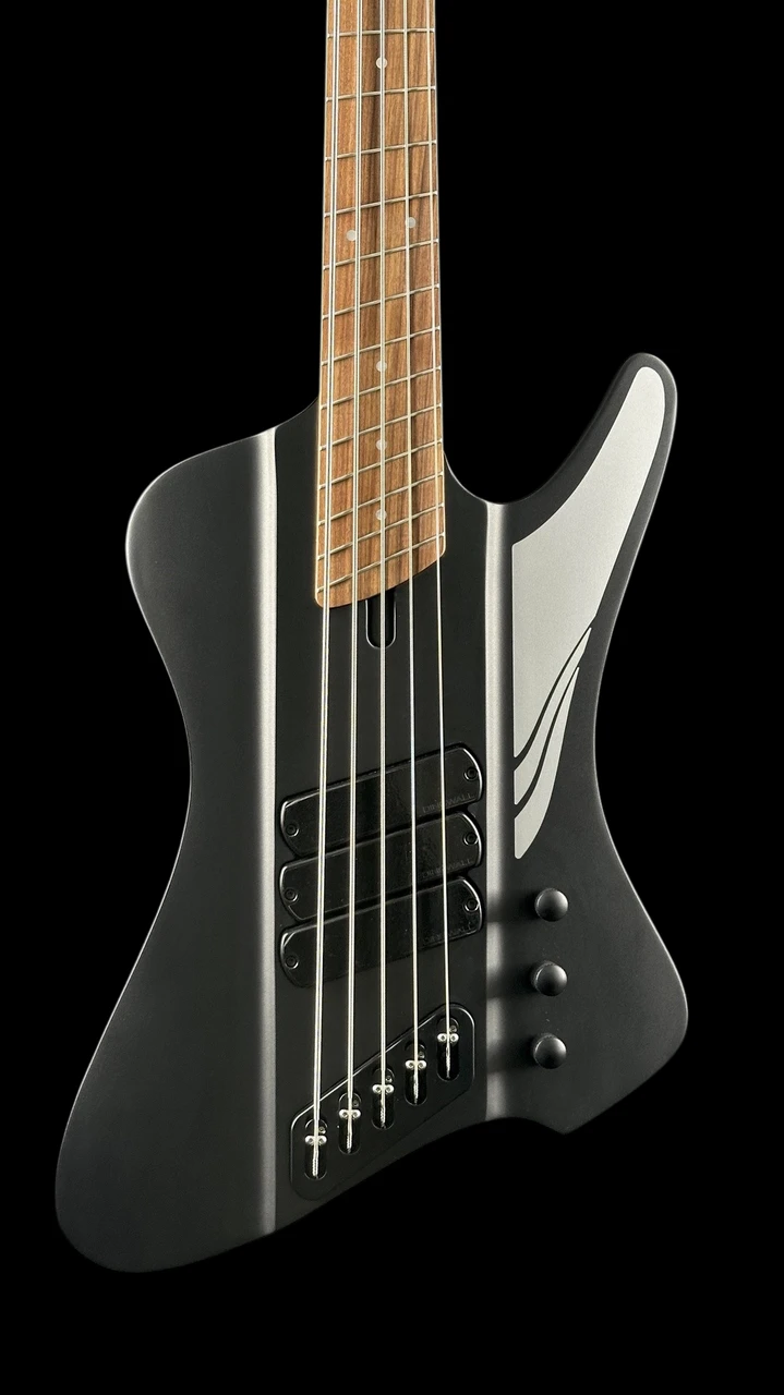 Dingwall D-Roc Standard 5-String Bass in Matte Metallic Black - Front Close