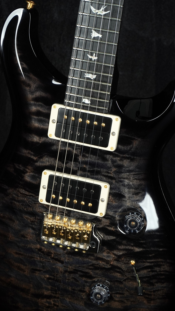 2021 PRS Wood Library Custom 24 in Charcoal Wrap Burst with Quilt Maple 10-Top and Matching Maple Neck 2021 PRS Wood Library Custom 24 in Charcoal Wrap Burst with Quilt Maple 10-Top and Matching Maple Neck