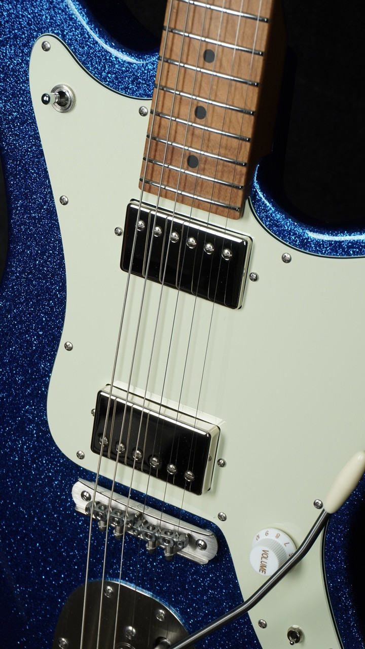 Suhr Custom Classic JM in Blue Sparkle with Mastery Bridge and Vibrato