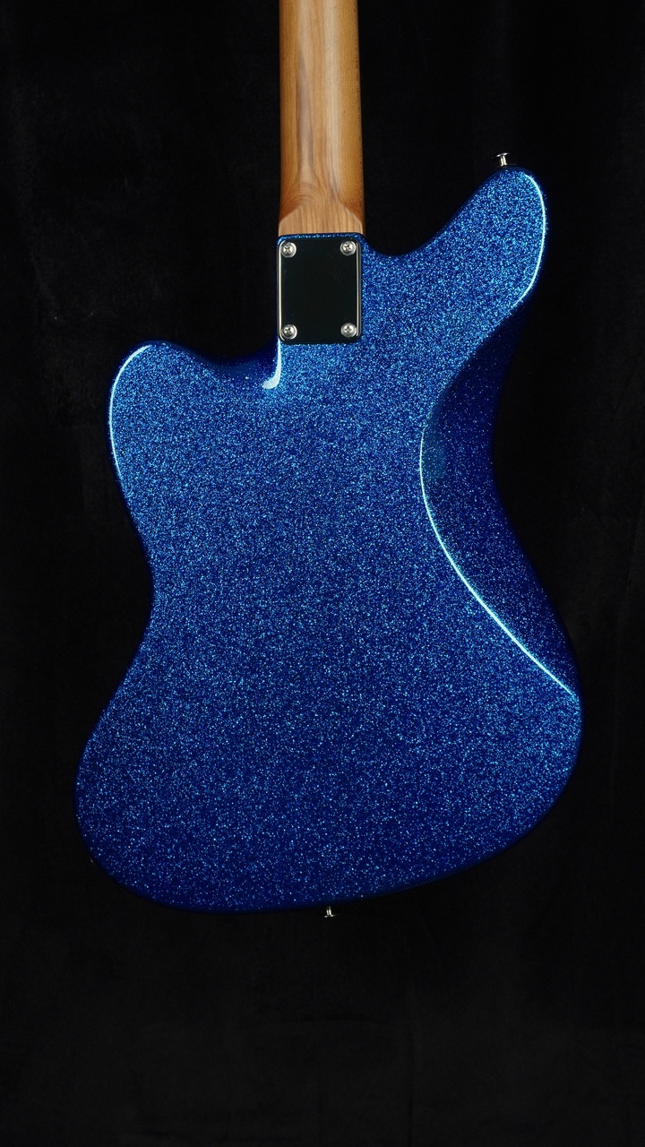 Suhr Custom Classic JM in Blue Sparkle with Mastery Bridge and Vibrato