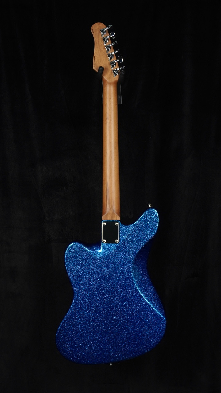 Suhr Custom Classic JM in Blue Sparkle with Mastery Bridge and Vibrato