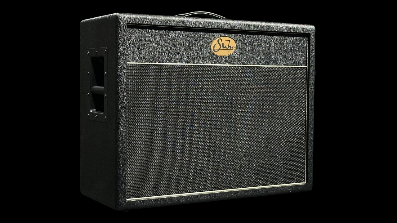 Suhr SL-15 2x12 Deep Cabinet in Black Tolex with Black Grille and Celestion Greenback G12M Speakers