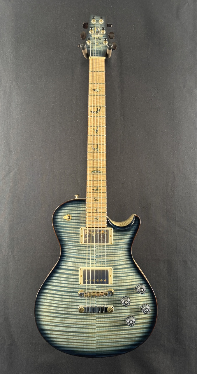 Preowned Paul Reed Smith Private Stock McCarty 594 Single Cut Guitar of the Month in Faded Royal Blue Smoked Burst