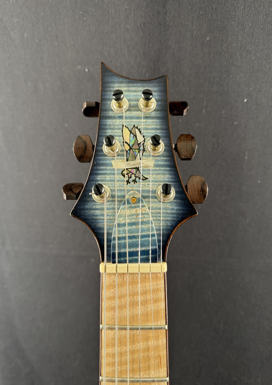 Preowned Paul Reed Smith Private Stock McCarty 594 Single Cut Guitar of the Month in Faded Royal Blue Smoked Burst
