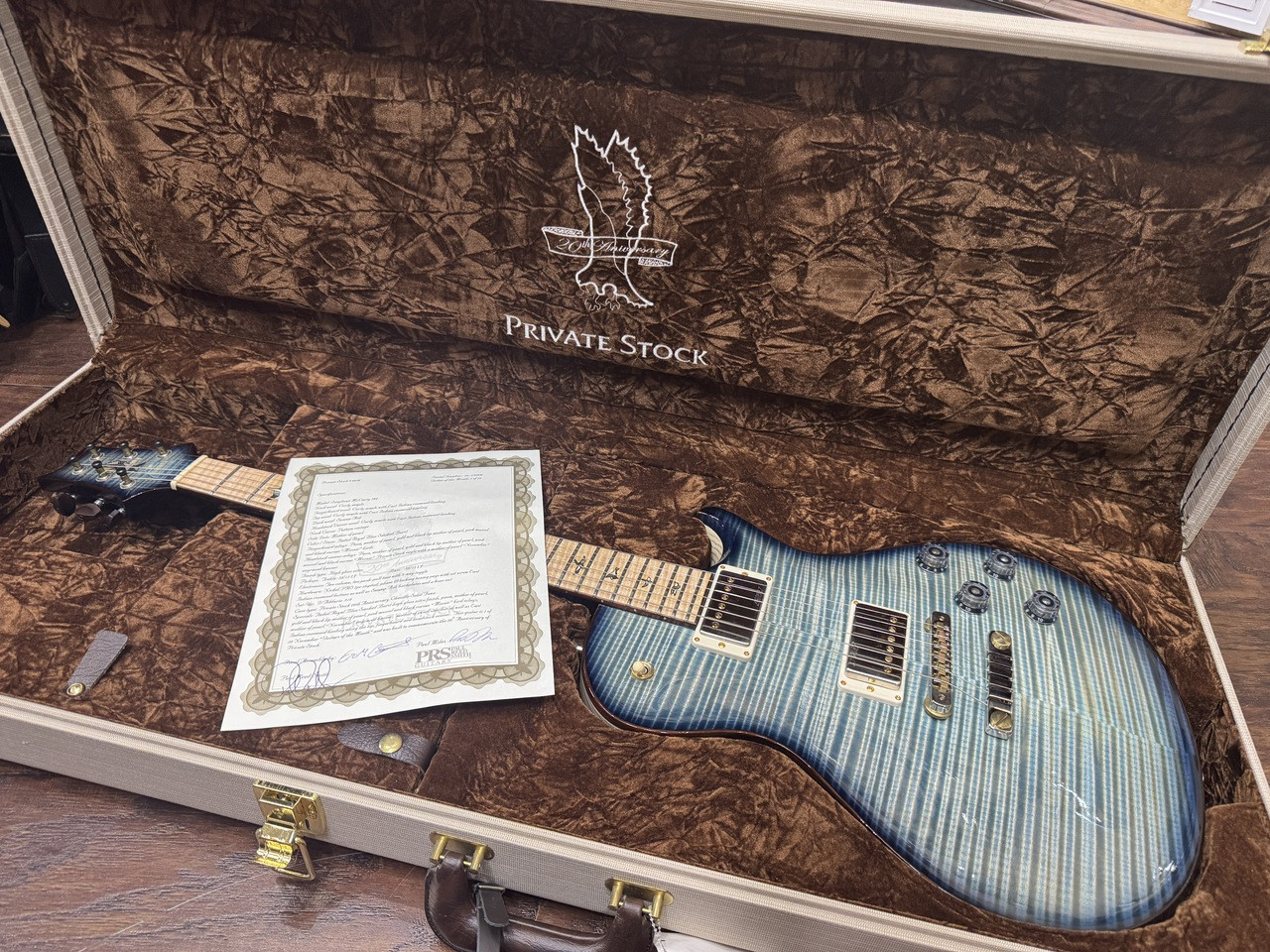 Preowned Paul Reed Smith Private Stock Singlecut McCarty 594 Guitar of the Month in Faded Royal Blue Smoked Burst Preowned Paul Reed Smith Private Stock Singlecut McCarty 594 Guitar of the Month in Faded Royal Blue Smoked Burst