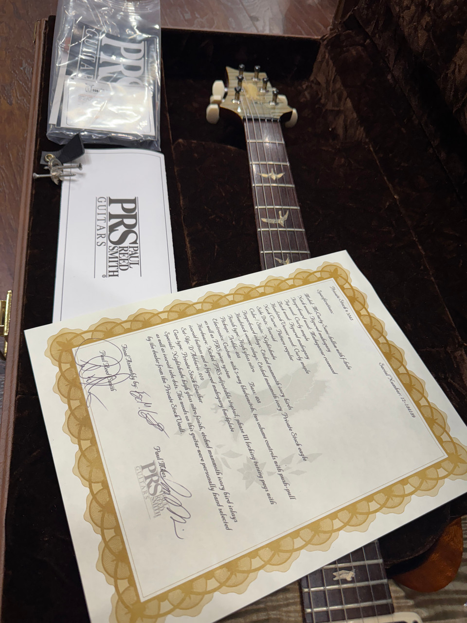 Preowned Paul Reed Smith Private Stock McCarty Semi-Hollow Piezo in Nightshade
