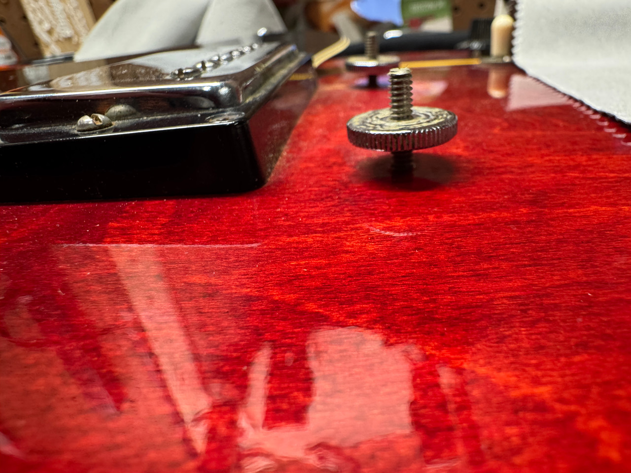 Gibson Trini Lopez Standard 1967 - Transparent Cherry (Geo's Vault Collection) bridge