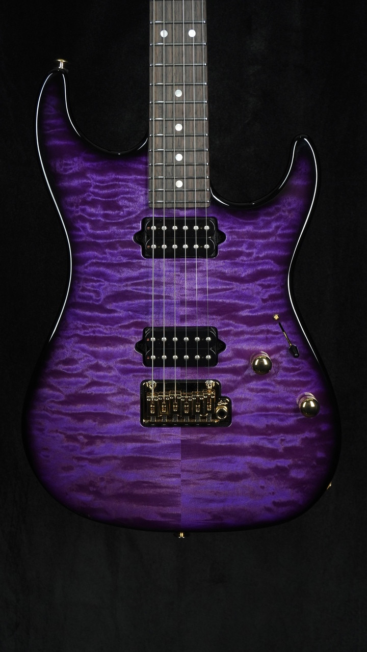 Suhr Standard Thin Burst Limited Edition in Transparent Purple with Indian Rosewood Fingerboard and Suhr 2 Post Tremolo