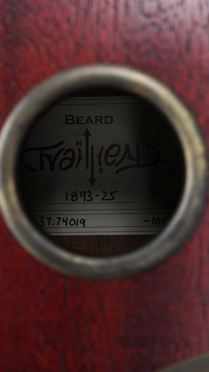 Beard Trailhead-E All Mahogany Roundneck Resonator with Cutaway in Scarlet