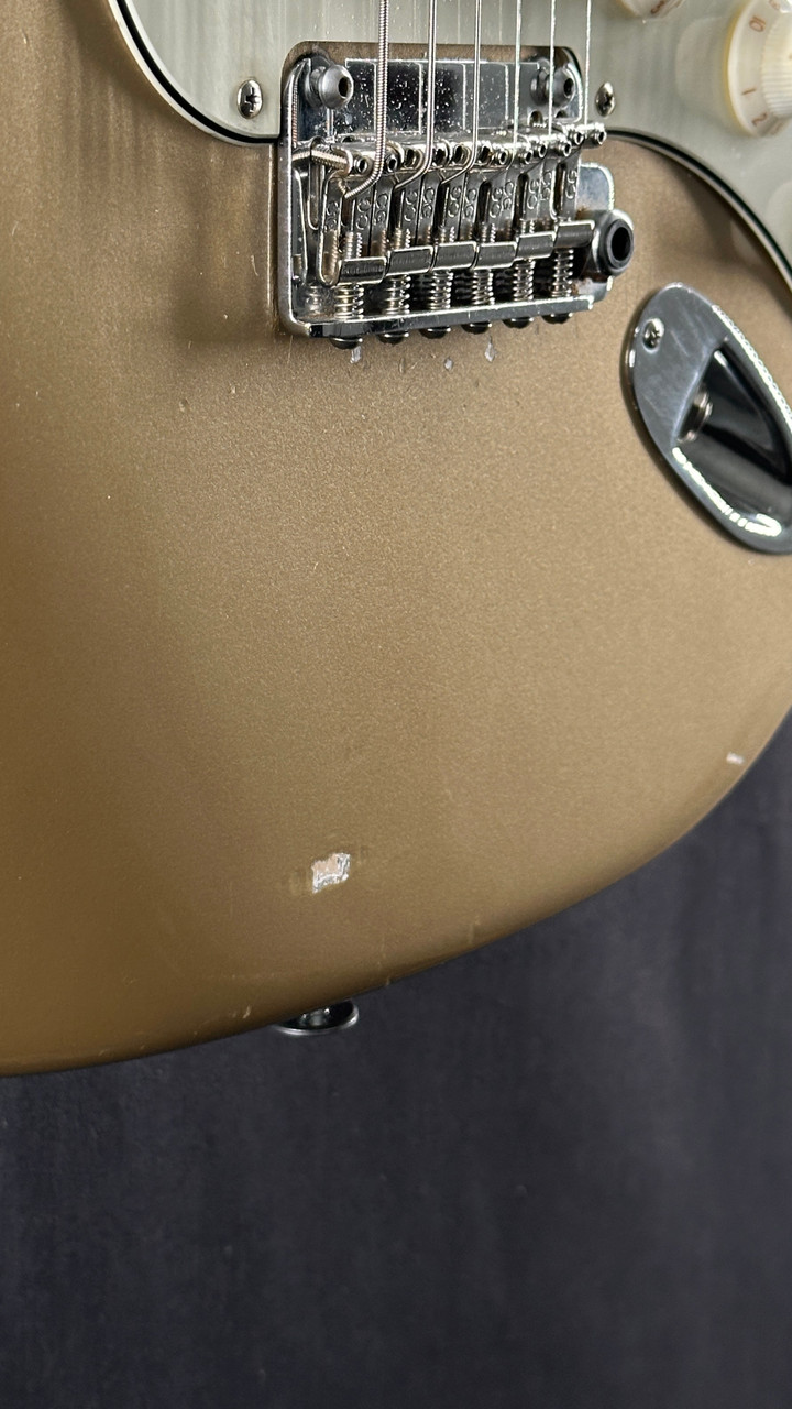 Preowned Suhr Classic Antique Pro HSS in Refinished Shoreline Gold with Lindy Fralin Pickups