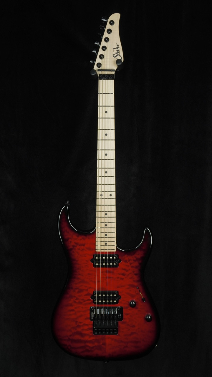 Suhr Standard Thin Burst Limited Edition in Transparent Red with Maple Fingerboard and Gotoh Floyd