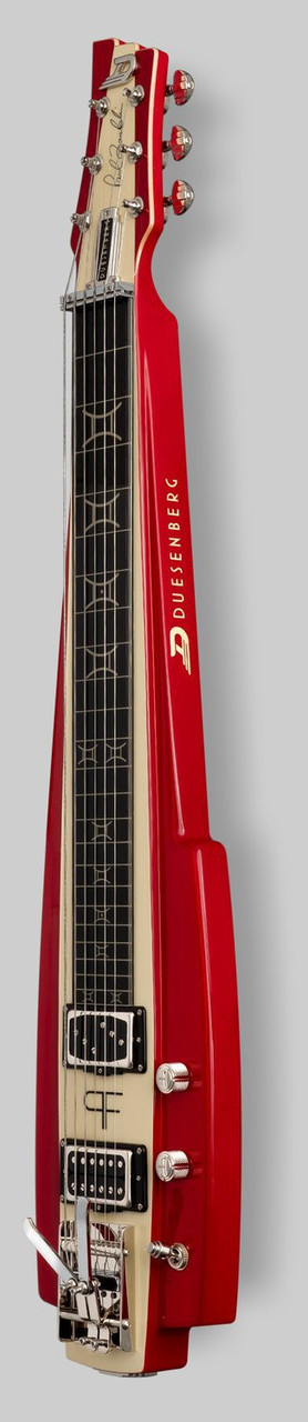 Duesenberg Alliance Series Paul Franklin Signature Lapsteel in Transparent Red and White