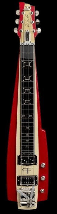 Duesenberg Alliance Paul Franklin Lapsteel - Red & Vintage White