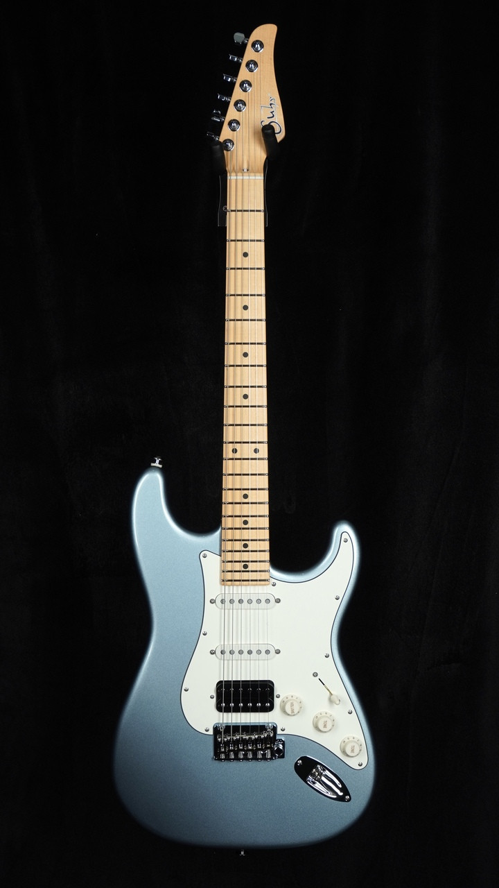 Suhr Classic S Plus in Ice Blue Metallic with HSS Pickup Configuration and Maple Fretboard