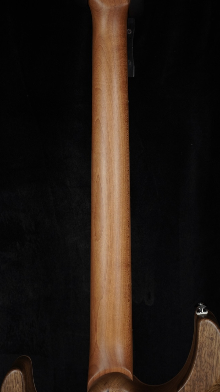 Suhr Custom Modern in Faded Transparent Wine Red Burst with Black Limba Body