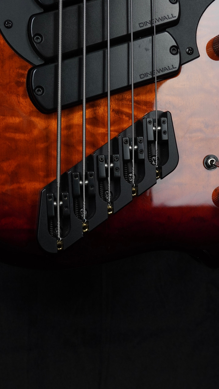 Preowned Dingwall Combustion 5 in Vintageburst with Maple Fretboard