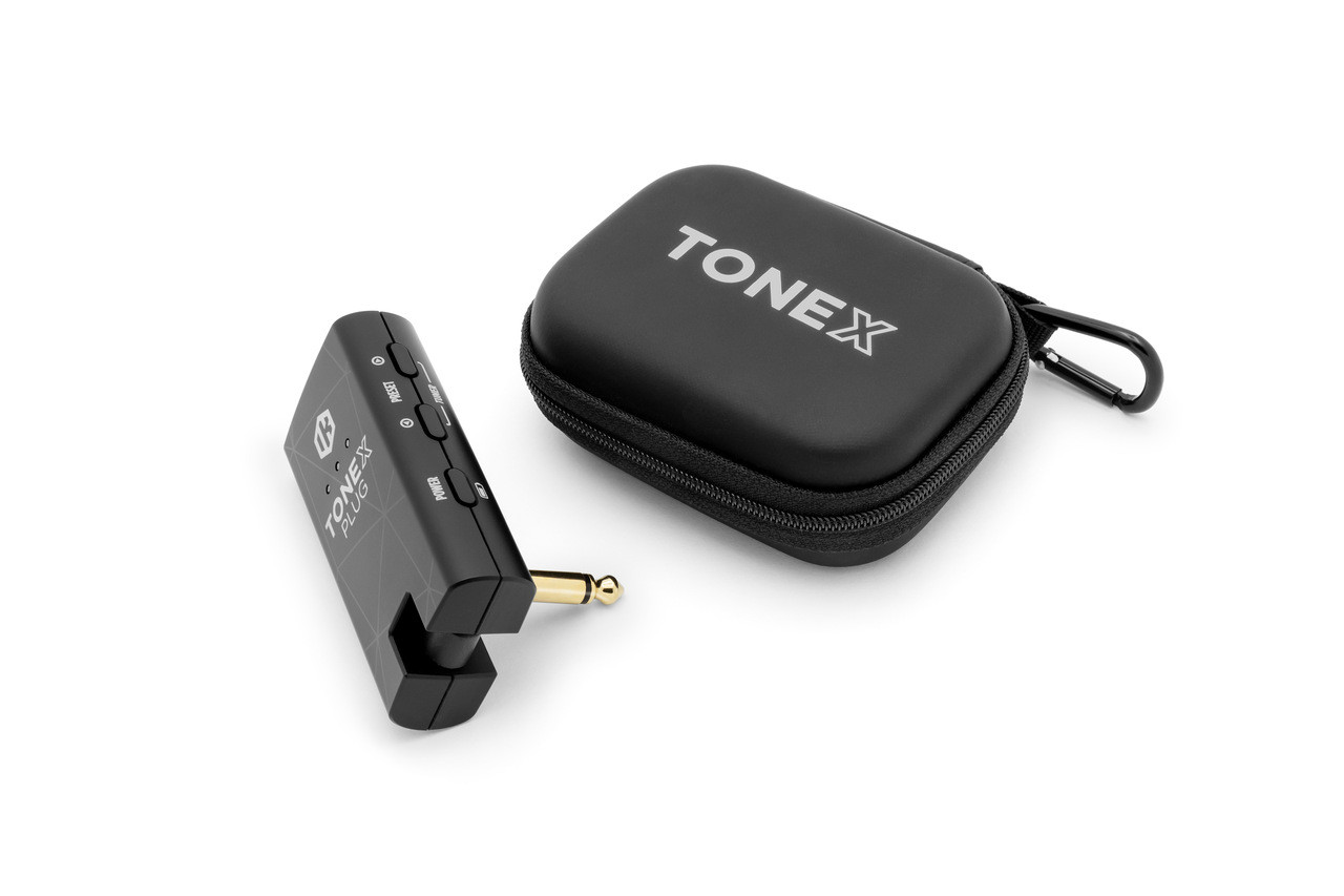 IK Multimedia TONEX Plug Bundle, the ultimate portable guitar and bass headphone amp with carrying pouch
