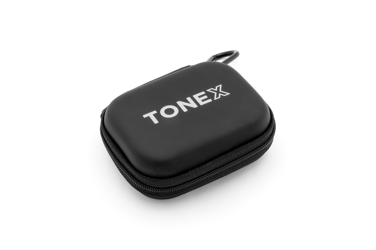 IK Multimedia TONEX Plug Bundle, the ultimate portable guitar and bass headphone amp with carrying pouch