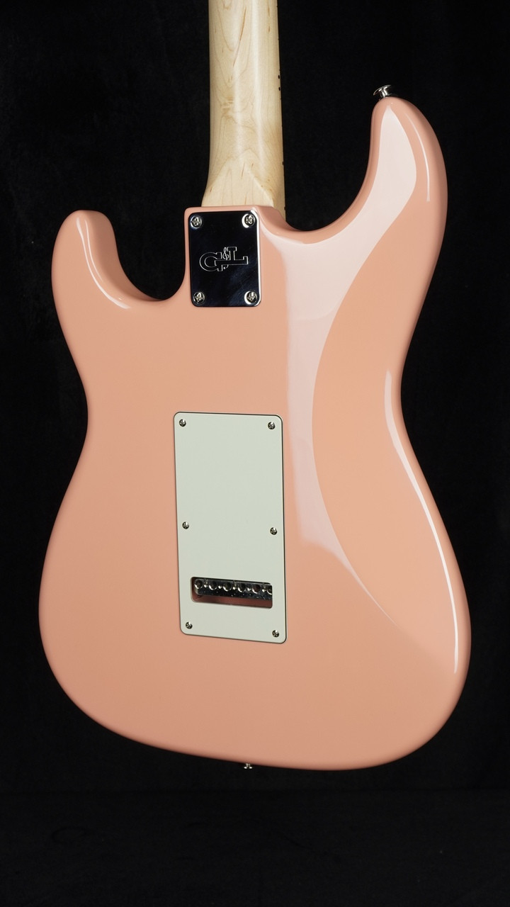 Preowned USA G&L Legacy in Sunset Coral with Maple Fretboard