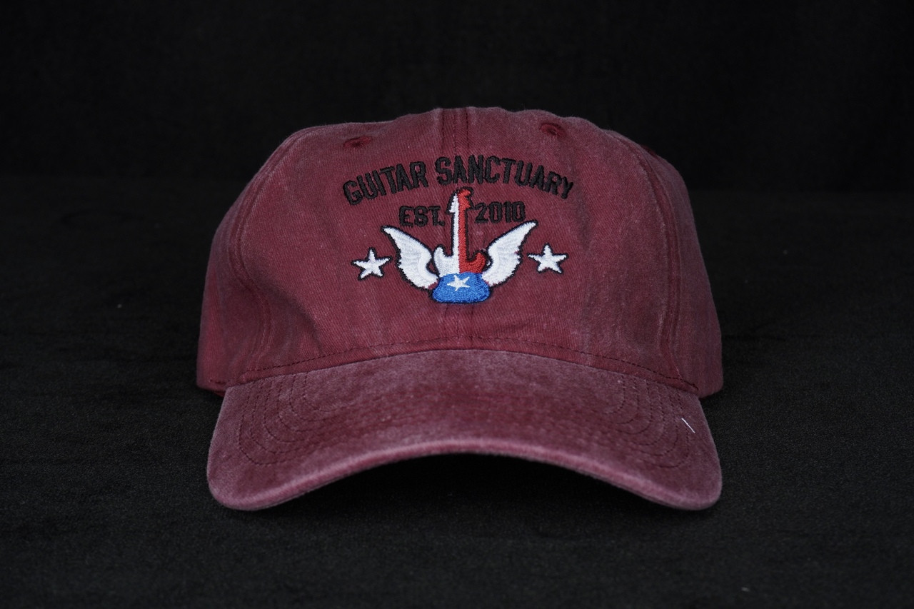 The Guitar Sanctuary Dad Hat "Wings Logo"/Maroon