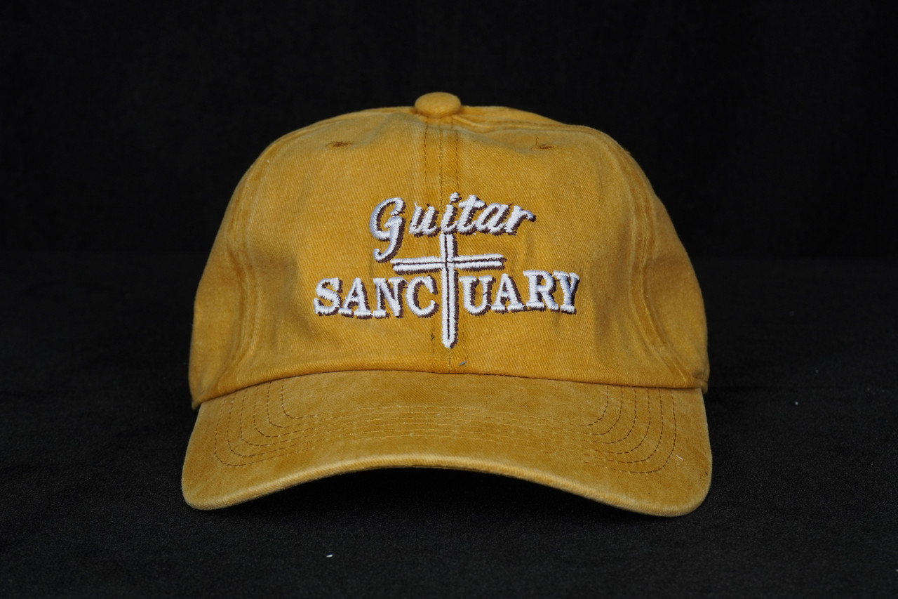 The Guitar Sanctuary Dad Hat "Cross Logo"/Mustard