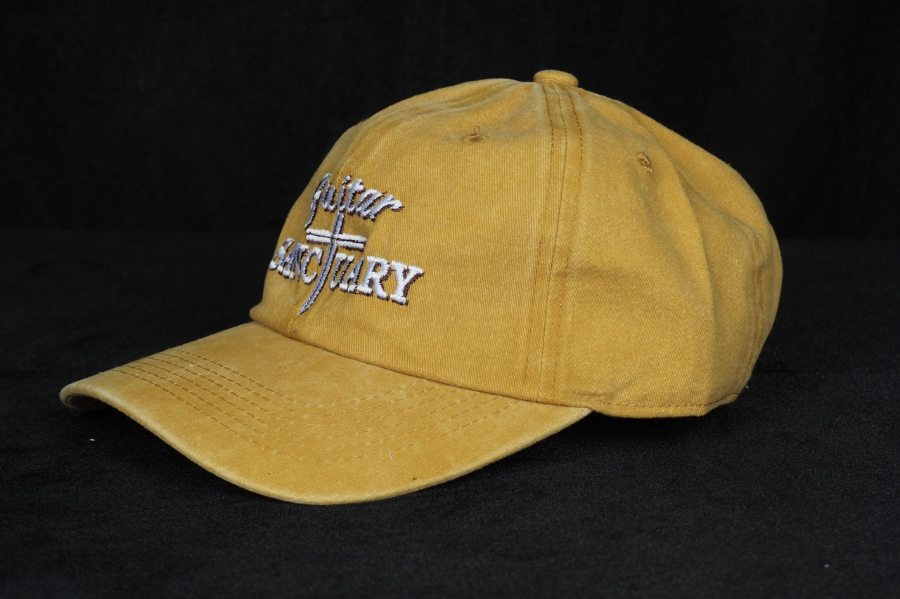 The Guitar Sanctuary Dad Hat "Cross Logo"/Mustard