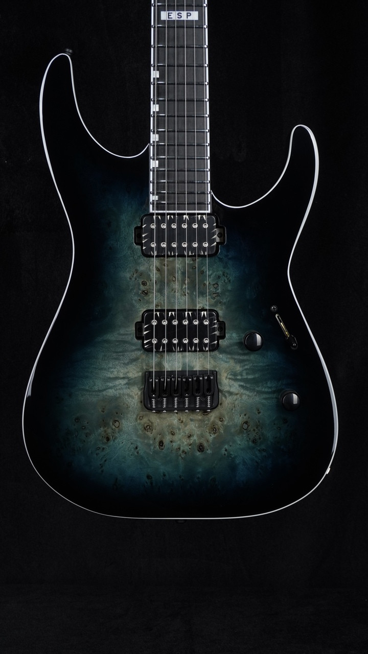 ESP E-II M-II HT Mercury Blue Burst with Bare Knuckles | The