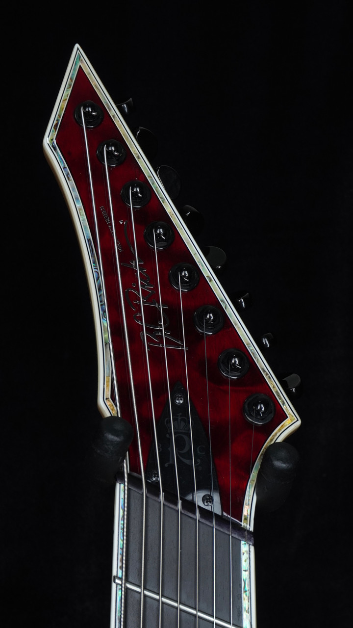 Preowned B.C. Rich Shredzilla 8 Prophecy Archtop with Hipshot Hardtail in Trans Red