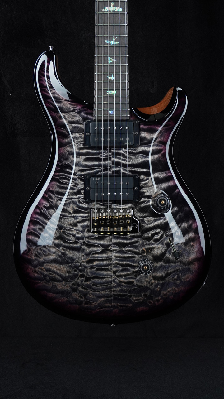 PRS Wood Library Custom 24 in Charcoal Purple Wraparound Smokeburst with Stained Maple Neck