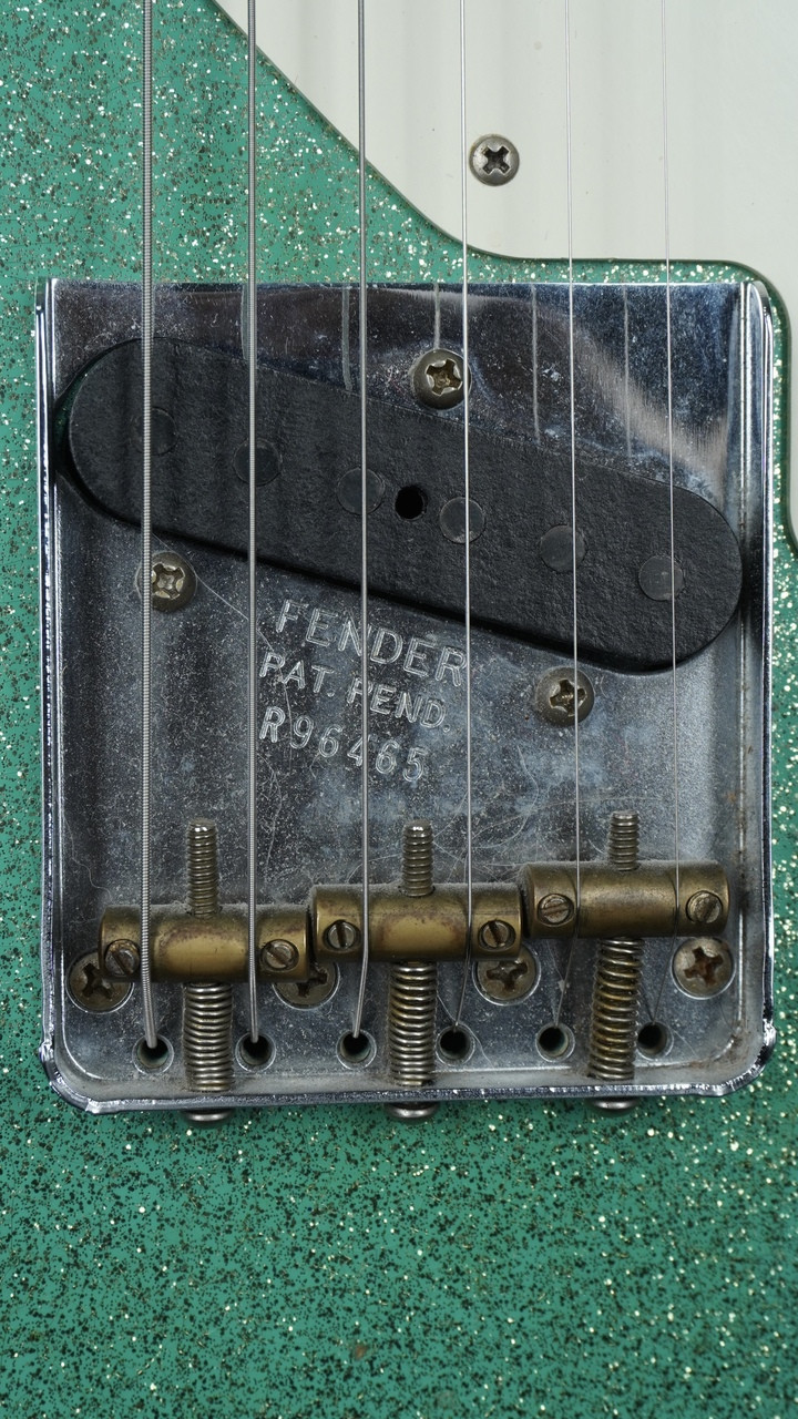 Preowned Fender Custom Shop Thinline Telecaster in Seafoam Green Sparkle