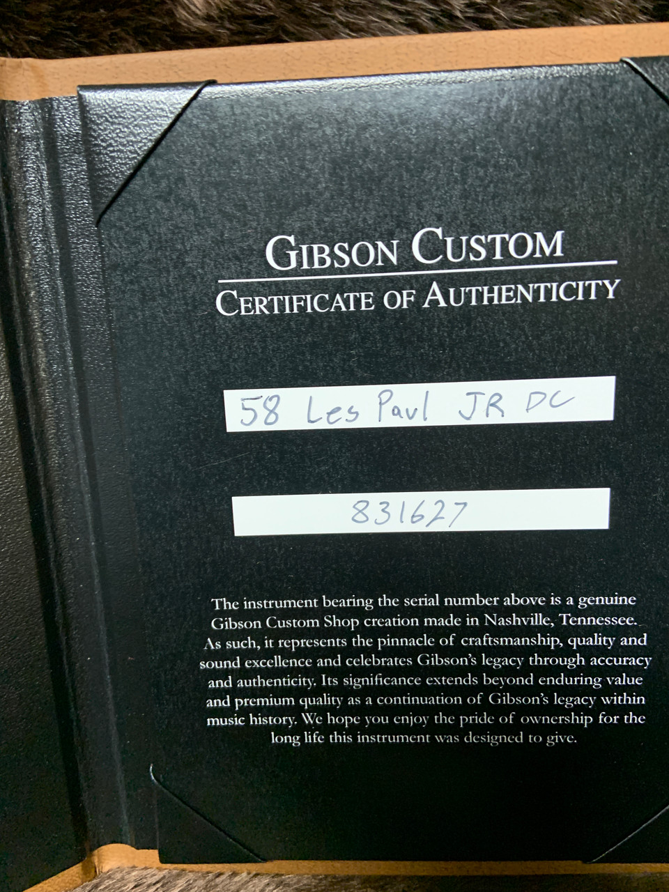 Preowned Gibson Custom Shop Made 2 Measure '58 Les Paul Junior Double Cut in Brunswick Green