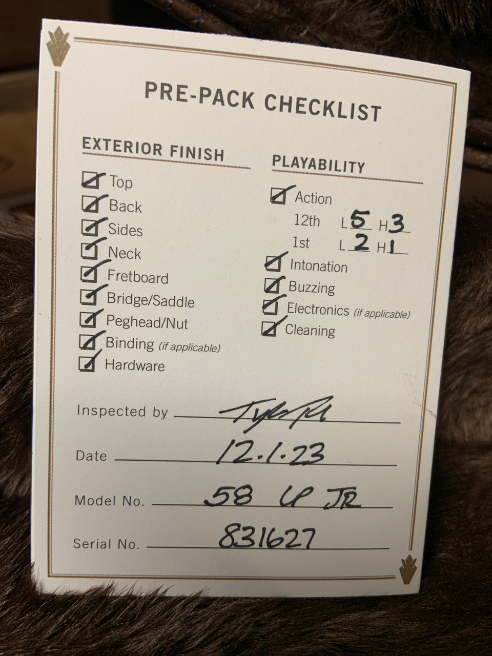 Preowned Gibson Custom Shop Made 2 Measure '58 Les Paul Junior Double Cut in Brunswick Green