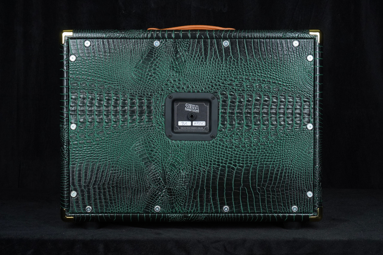 Preowned Zilla 1x12 Compact Closed Back Cabinet in Green Croc with Celestion G12M-75 Creamback