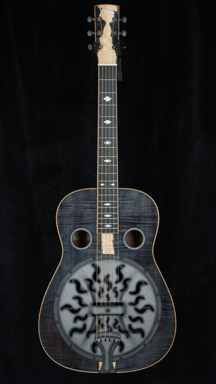 Beard E-Model Squareneck Resonator in Custom 2-Tone Midnight Blue with Fishman Electronics