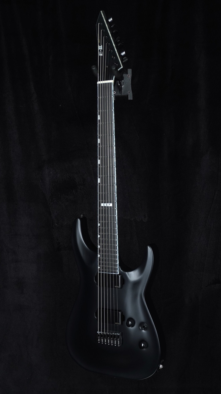 ESP E-II Horizon 7 | Matte Black | Neck Thru | Hipshot Hardtail