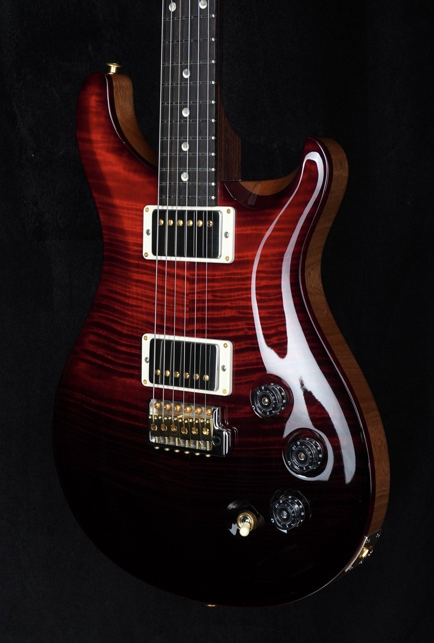 PRS Wood Library DGT in Fire Red to Gray Black Fade with Rosewood Neck