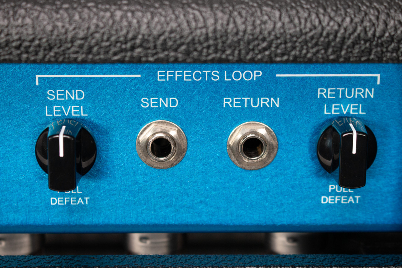 Two-Rock Studio Overdrive Head in Black Bronco with Blue Chassis and Blue Smoke Grille