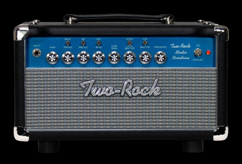 Two-Rock Studio Overdrive Head in Black Bronco with Blue Chassis and Blue Smoke Grille