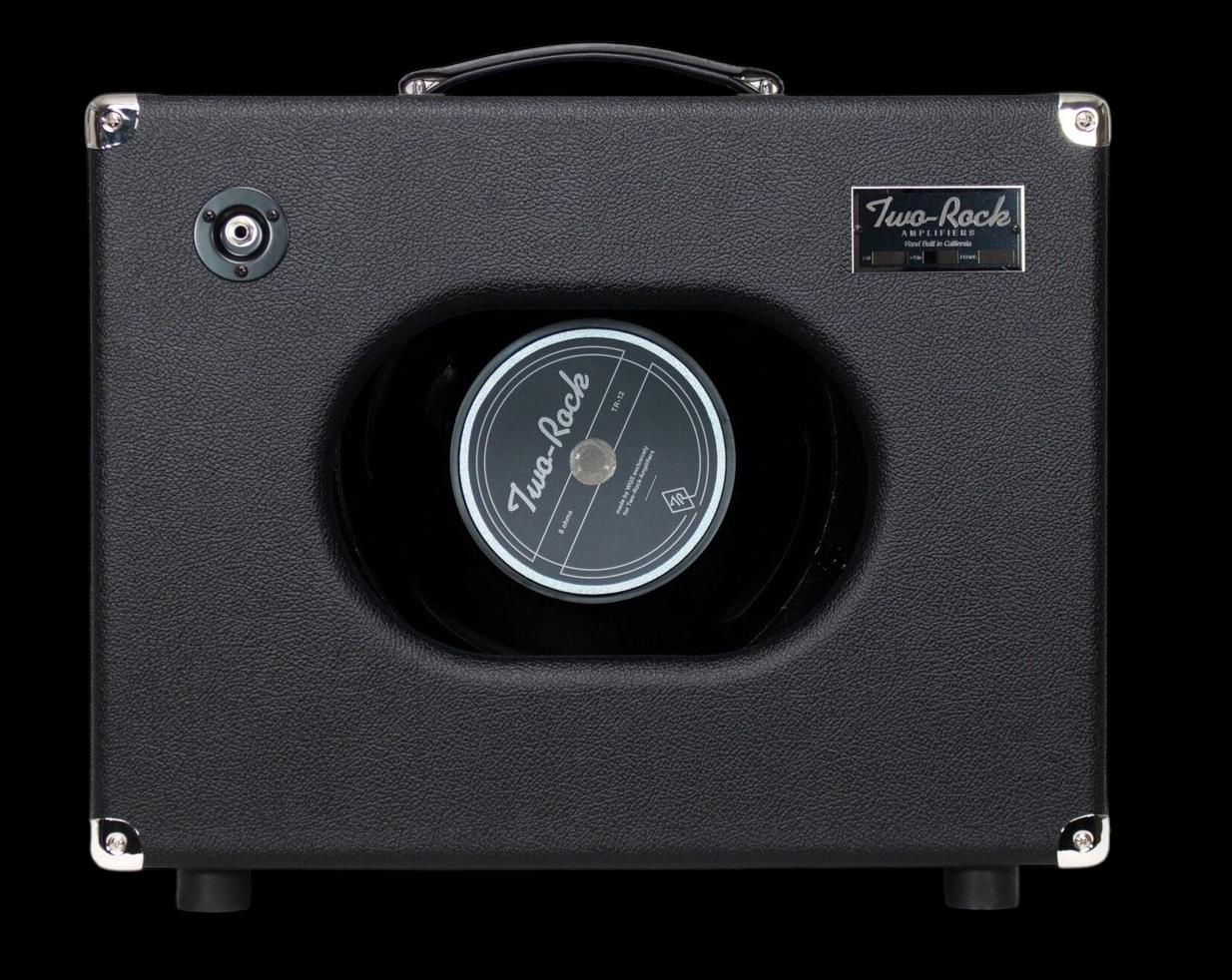 Two-Rock 1x12 Small Open Back Cabinet in Black Bronco with Blue Smoke Grille Cloth