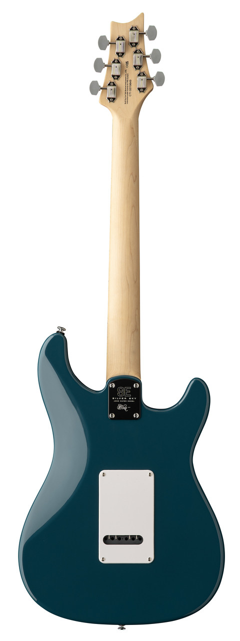 PRS SE Left-Handed Silver Sky with Maple Fretboard in Nylon Blue