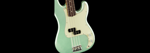 Fender American Professional II Precision Bass in Mystic Surf Green with Rosewood Fingerboard - Angle