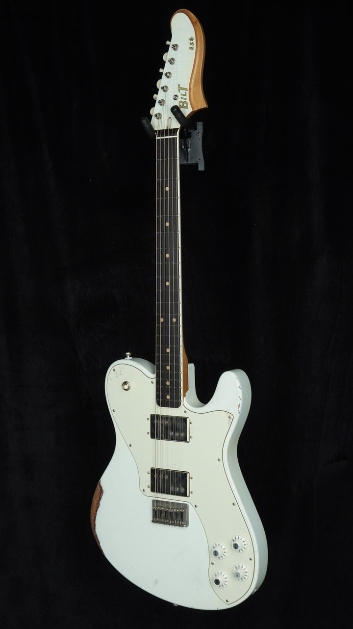 BilT Guitars ESG in Aged Olympic White with Chambered Body