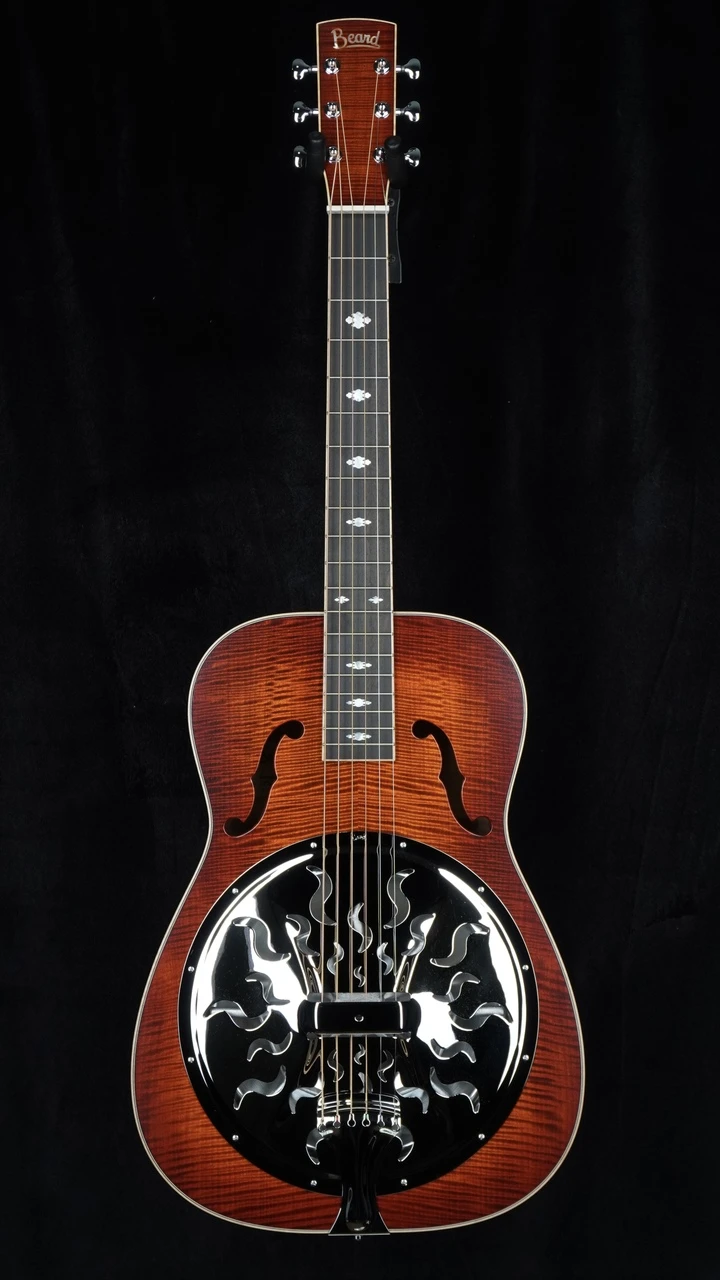 Beard Legacy E-Model Horse Chestnut Squareneck Resonator - Satin Amber Sunburst - Whole