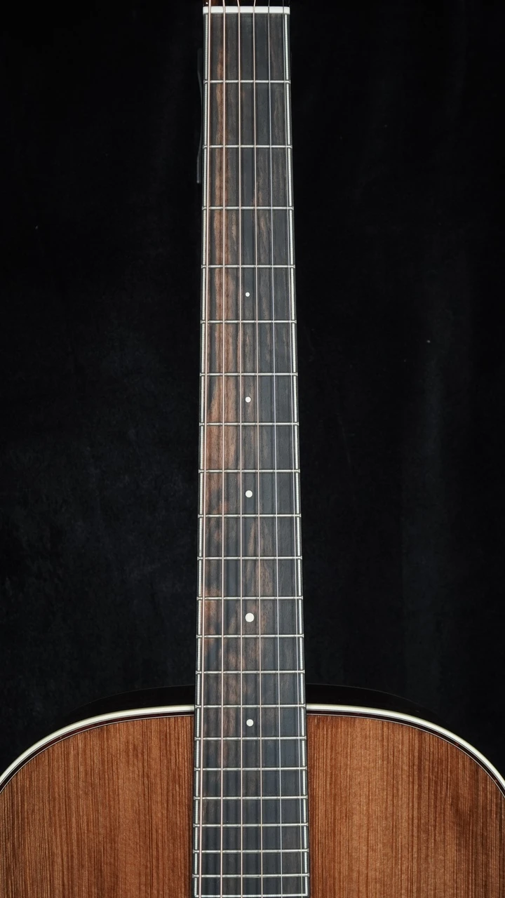 Taylor Custom Catch C12e Deep Body Grand Concert in Stripy Sinker Redwood/Indian Rosewood - Fretboard