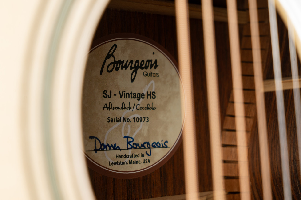 Bourgeois Custom Shop SJ Vintage HS – Adirondack / Cocobolo – Serial #10973