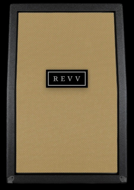 Revv Amplification 2x12 Vertical Slant Cabinet (Black/Cane Grille/RV90)