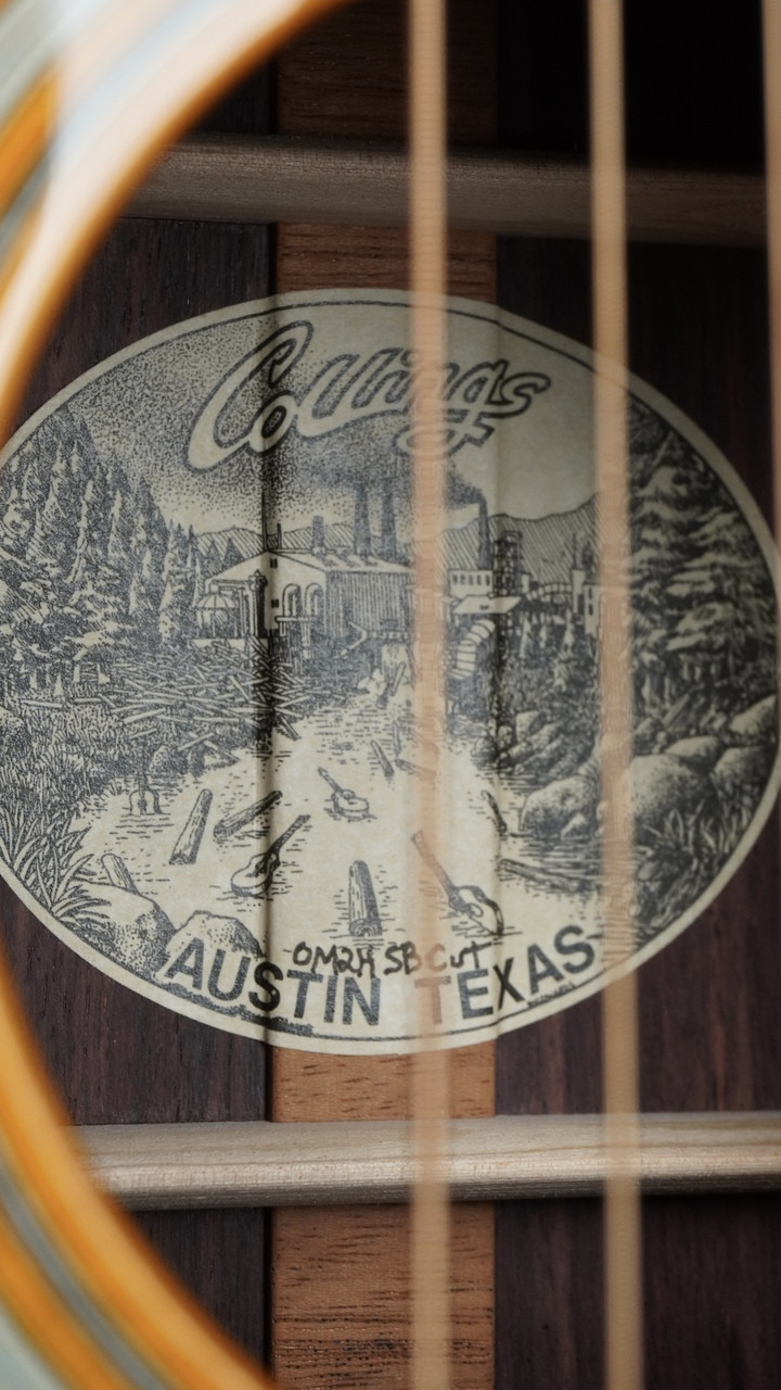 Collings OM2H with Cutaway, Sunburst Top, and Vine Peghead Inlay