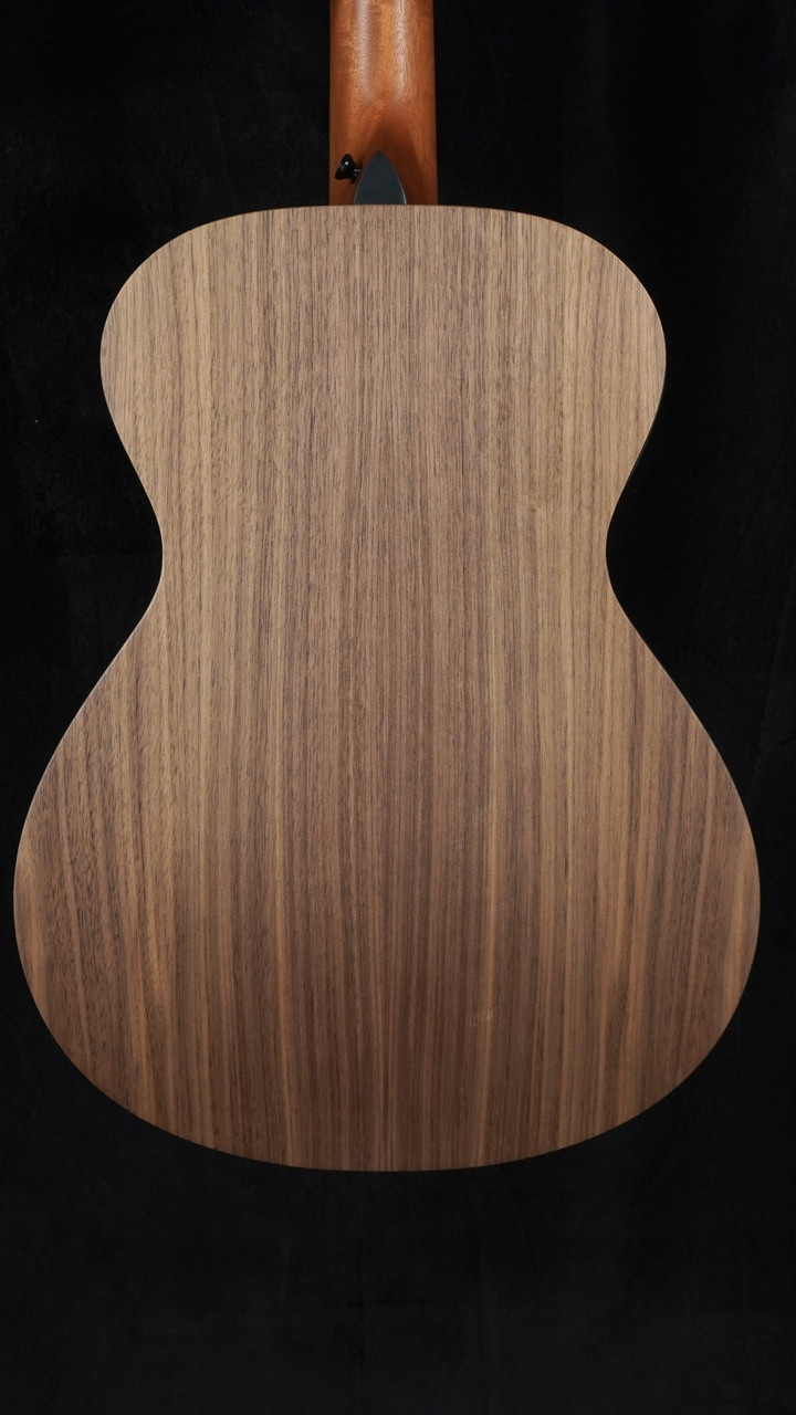 Preowned Taylor Academy 12e-N Walnut Grand Concert Size Acoustic-Electric Nylon String Back Close