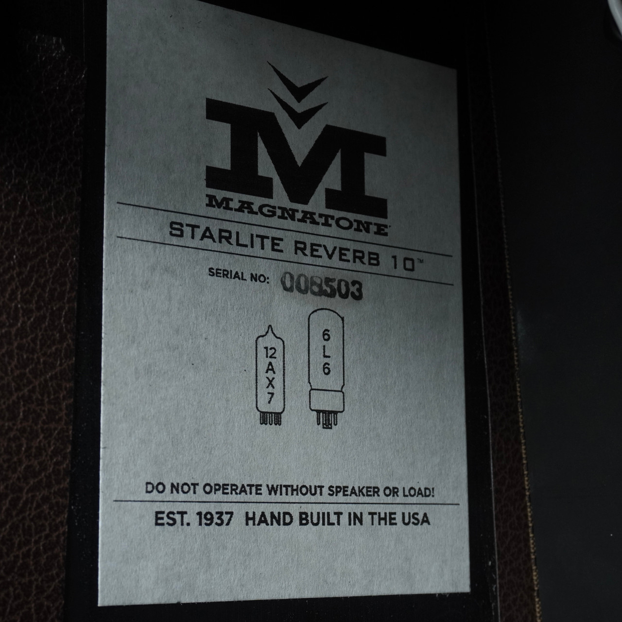 Preowned Magnatone Starlite Reverb 10 8w 1x10 Combo - Traditional Brown Serial Number Tube Chart